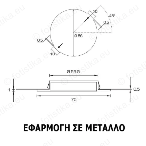 SUNQ τετράγωνα ΣΠΟΤΑΚΙΑ LED χωνευτά INOX