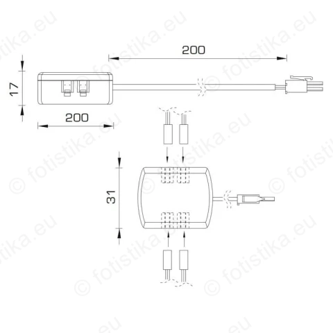 ΤΡΟΦΟΔΟΤΙΚΟ LED 24v - 14w (1-4 ΦΩΤΙΣΤΙΚA)