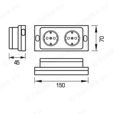 INTESA 230V ΠΡΙΖΕΣ ΠΑΓΚΟΥ ΚΟΥΖΙΝΑΣ (ΔΙΠΛΗ ΠΡΙΖΑ)